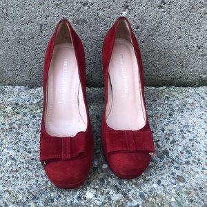 ANGELO GIANNINI Red Suede Made in Italy pumps 38 US 8